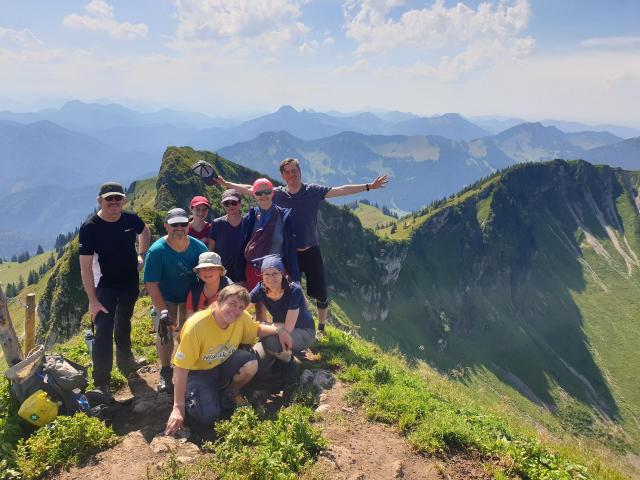 Wandergruppe im Spizinggebiet in Bayern